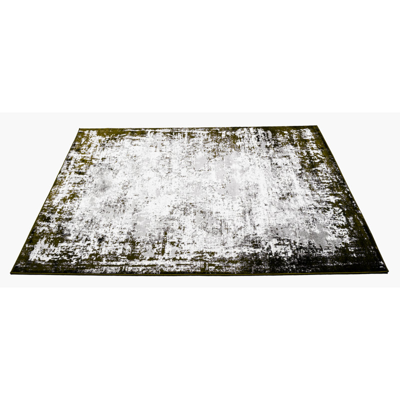 Abstract Area Rug, Green, Rectangle 160 x 230 cm