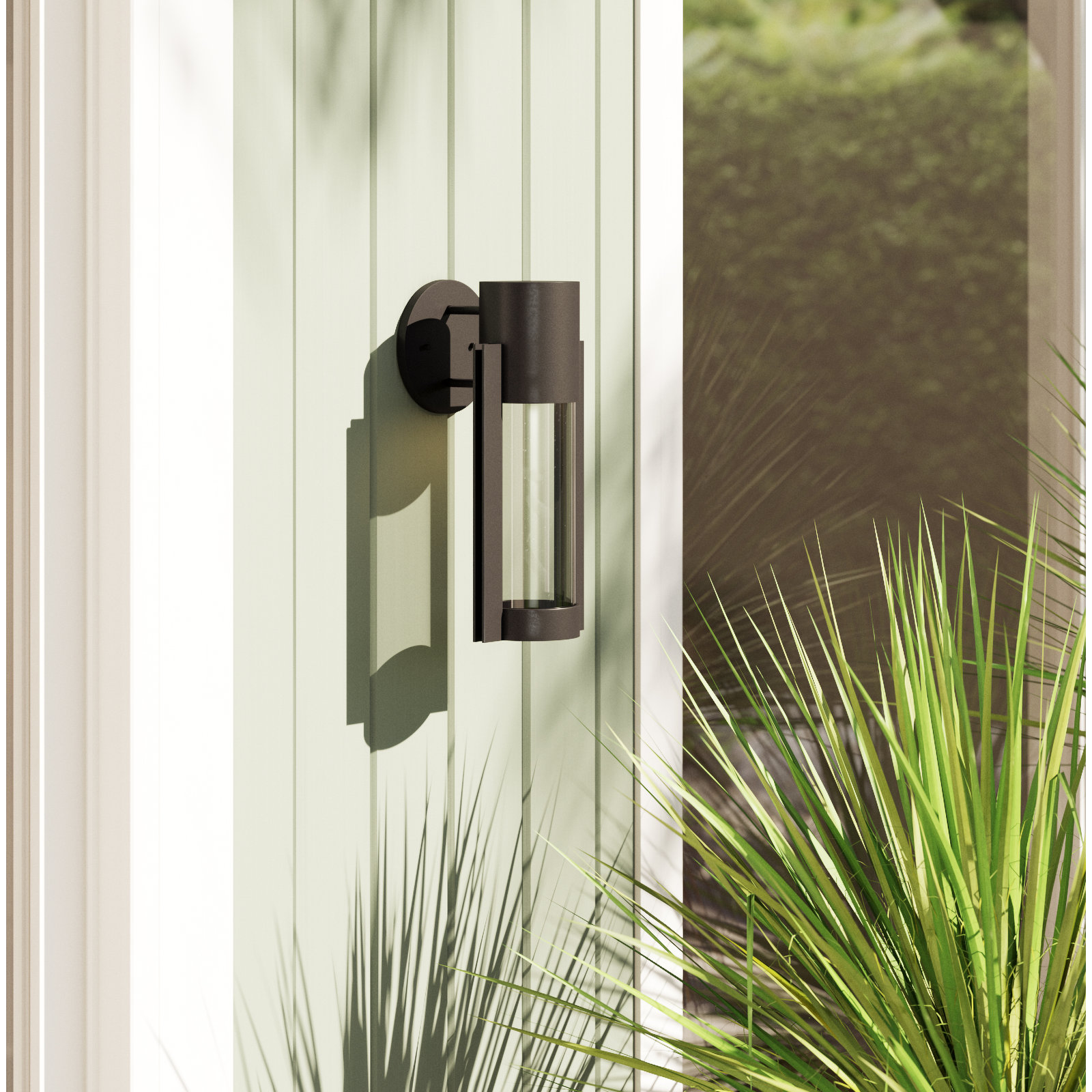 Eddy Integrated LED Outdoor Sconce, Black