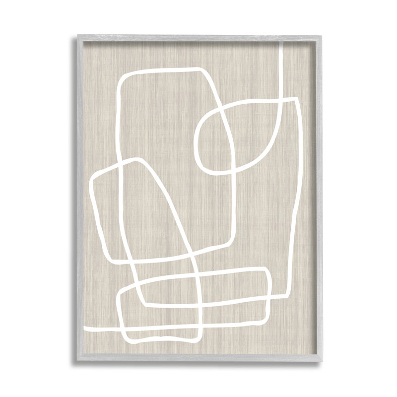 Design contemporain à lignes blanches minimalistes par Alpenglow, L 16 po x H 20 po, Estampe numérique Farmhouse