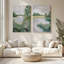 Ensemble de 2 impressions sur toile Peaceful Riverside-1501365989-1501365987