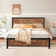 Kempst Platform Bed Frame with Wooden Headboard, Heavy Duty Steel Slats Support, No Box Spring Needed