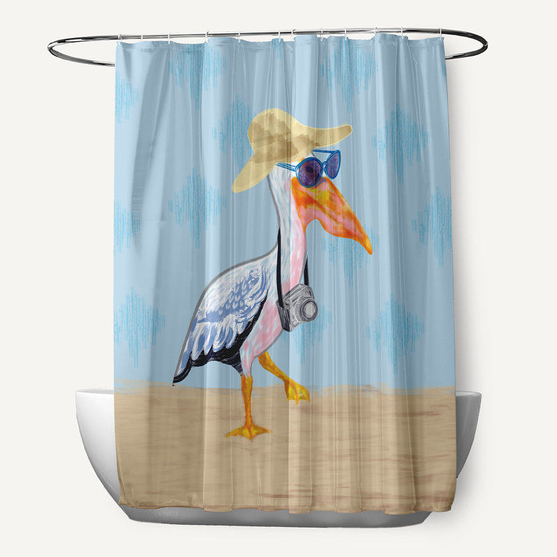 Eastbourne Animal Print Shower Curtain, Blue