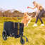 Poussette pliable pour jogging pour animaux de compagnie Porte-vélos Remorque à bicyclette pour chien Chat orange et noir - Idéal pour les petits animaux de compagnie