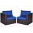 59'' Wide Straight Wicker Loveseat with Cushions-226978230