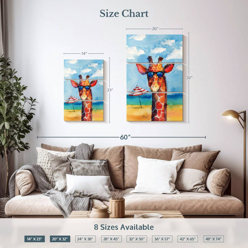 Abat-jour Ketti Hip - Girafe, H 32 po x l 20 po