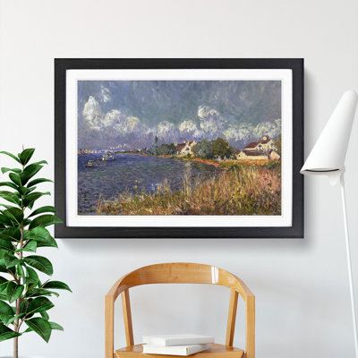 The Seine at Billancourt by Alfred Sisley - Framed Print