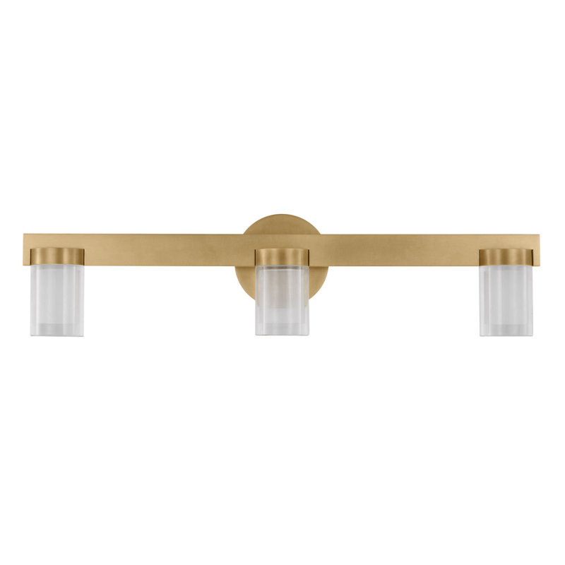 Esfera 3 - Light LED Vanity Light, Natural Brass