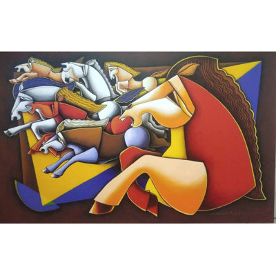Désir de victoire | Acrylique sur toile | Par Arvind Mahajan