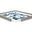 Art mural Mid-Century poisson bleu par Rachel Lee 3 Birdies Studio