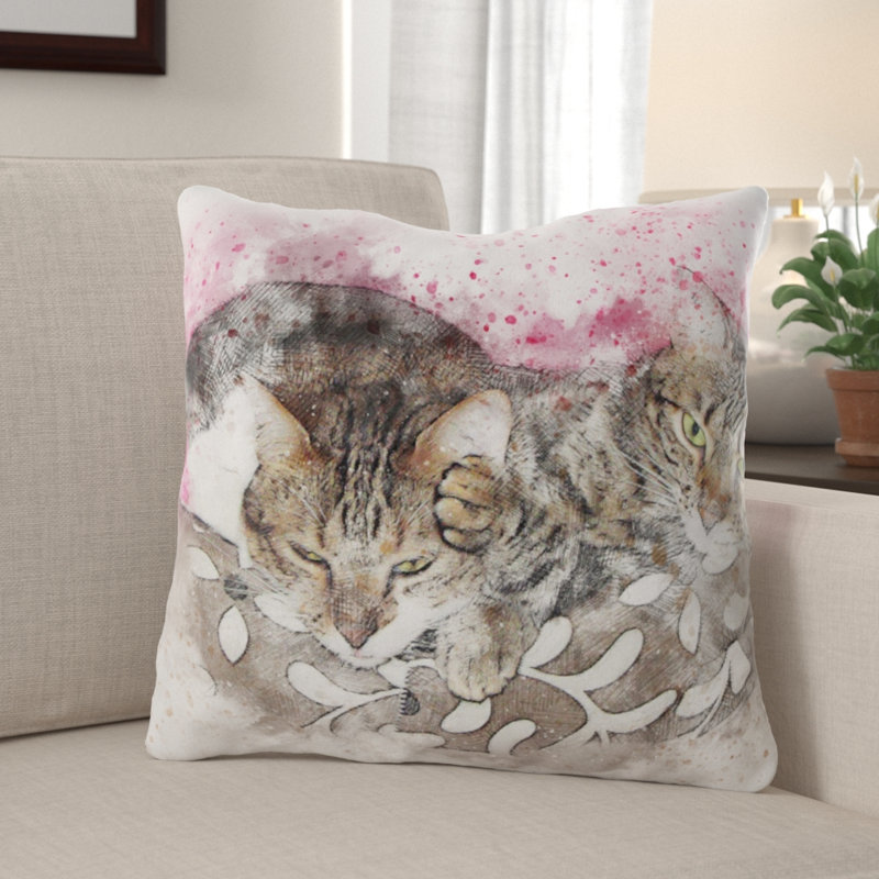  Coussin Cats, Microsuède, Intérieur
