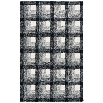 Robbie Handmade Wool Charcoal / Ivory Rug