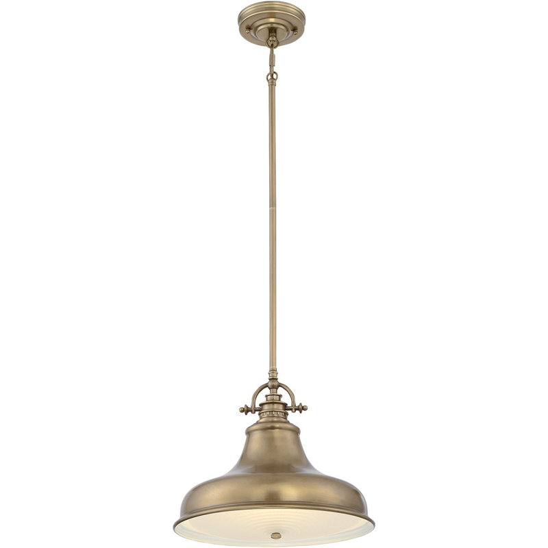 Bravo 1 - Light Single Pendant, 29.2cm H x 34.3cm W x 34.3cm D, Weathered Brass