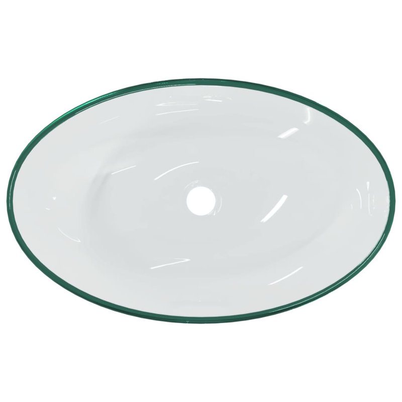 Metro Lane Adamis 545mm L x 350mm W Tempered Glass Rectangular Sink, Clear