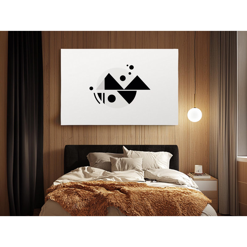 Décoration murale minimaliste, art géométrique minimaliste, toile abstraite moderne, H 12 po x l 18 po