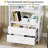 Vasilija 4-Tier Open Bookshelf Bookcase with Drawers for Study Living Room-800046663