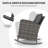 3 PCS Patio Wicker Rocking Set with Tempered Glass Table & Soft Cushions Outdoor-636095306-636095311