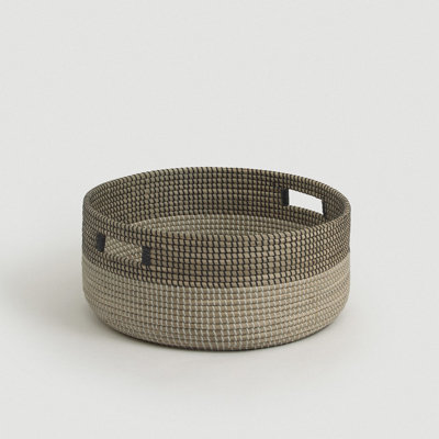 Black Medina Seagrass Floor Basket