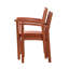 Ensemble de 2 chaises d'extérieur Ceri, dossier à lattes, brun rougeâtre