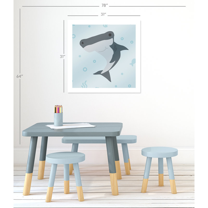 Impression sur papier Happy Hammerhead, H 31 po x l 31 po x P 1 po, Papier