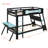 Multifunctional Twin Bunk Bed, Wood Frame, Modern Gaming Setup, Ideal For Home