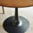 Walnut+Black Round Solid Wood Dining table-118760529