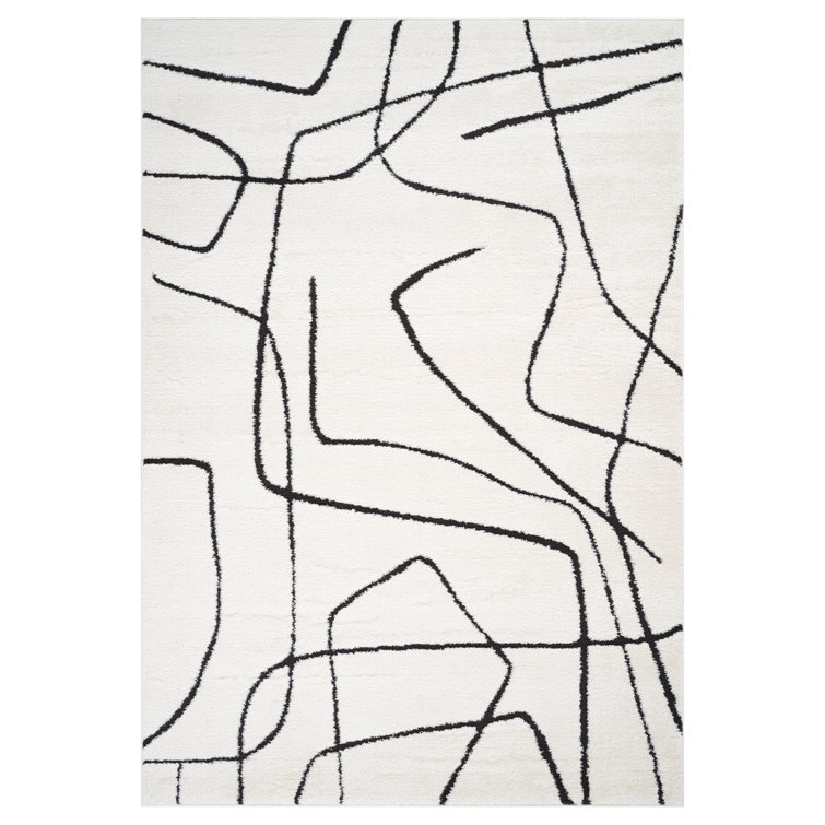 Cherle Moraccan Ivory Power-Loom Area Rug