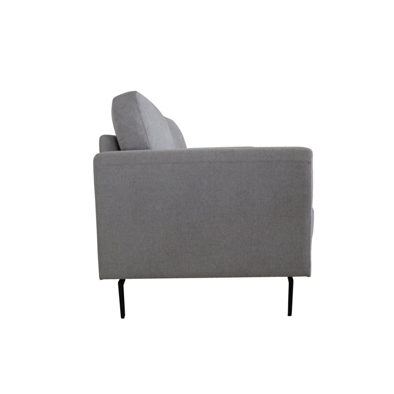 Chaise en lin gris, structure en bois synthétique, profondeur d'assise 22 avec siège à ressorts ensachés,
