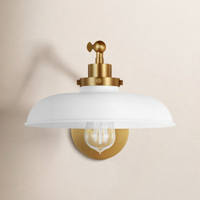 Single Light Dimmable Armed Sconce
