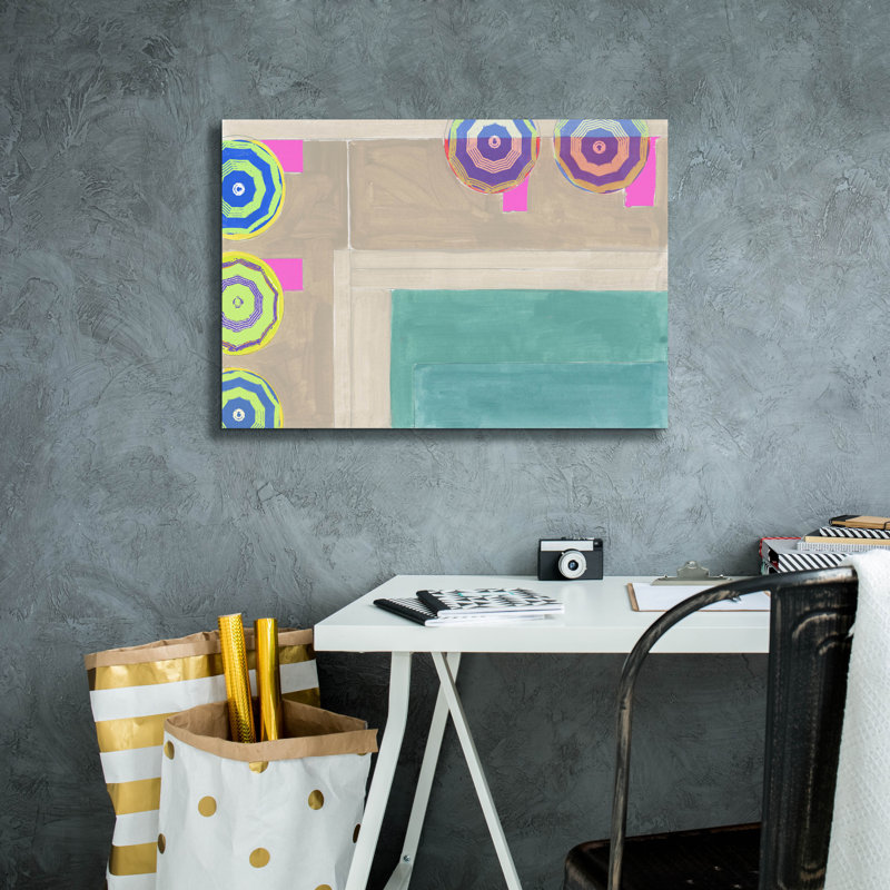  «By The Pool 3» par Cartissi, art mural sur toile, 26 po x 18 po