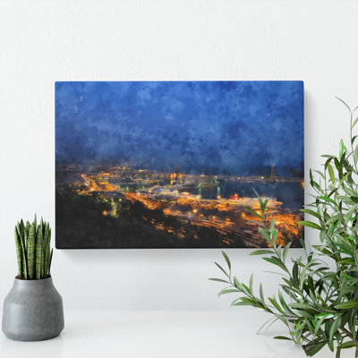 Barcelona Skyline - Wrapped Canvas