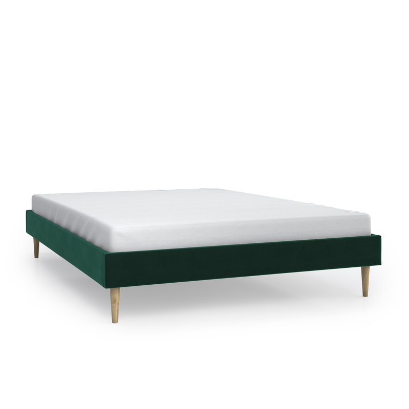 Lilia Upholstered Bed, Green, 160 x 200 cm