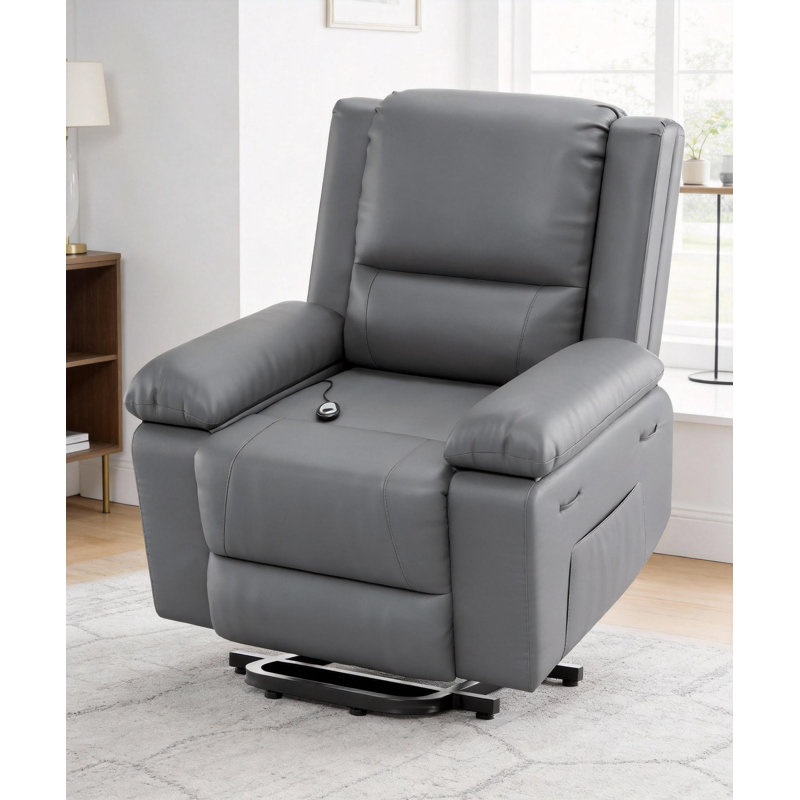 Power Lift Recliner, with Massage & Heat, Gray