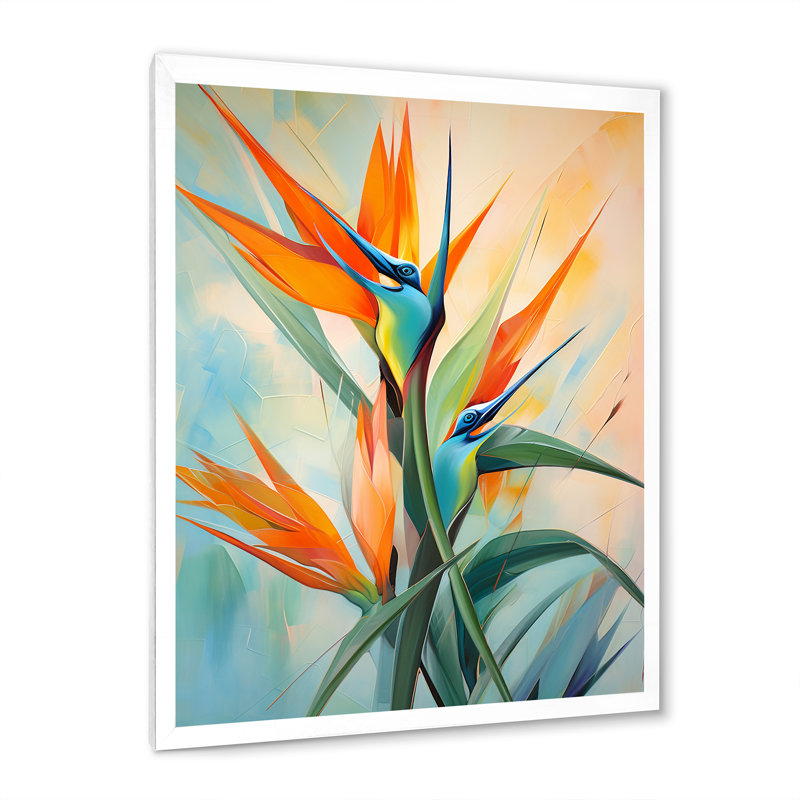 «Paradises Profile Flower I», reproduction sur toile, H 44 po x l 34 po x P 1,5 po, Blanc