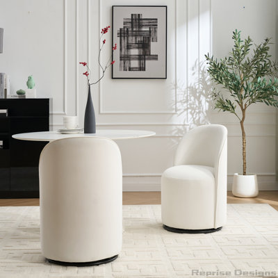 Ensemble de 1 chaise de salle à manger rembourrée en velours