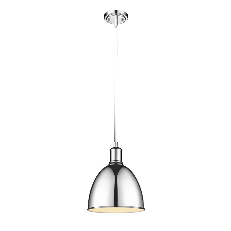 Luminaire suspendu 1 lumière Waldon Sawyer, Chrome, H 10 po x l 8,25 po