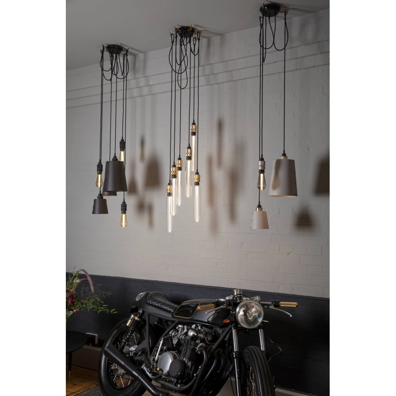 3 - Light Pendant, Brass, Graphite