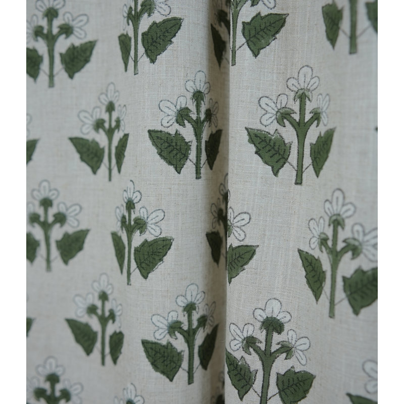 Rideaux de fenêtre Artisan Hand Block, 100" W X 108" L