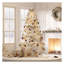Sapin de Noël artificiel illuminé 6 pi, sapin de Noël articulé avec 600 lumières DEL blanc chaud et 150 boules décoratives, 253 pointes en PE arbre de Noël blanc pour la décoration intérieure