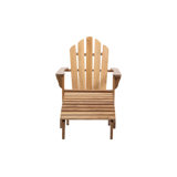 Malibu Teak Outdoor Adirondack Chair with Ottoman