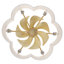 19.7" Scalloped Rope Ceiling Fan with Light Kit and Remote Control