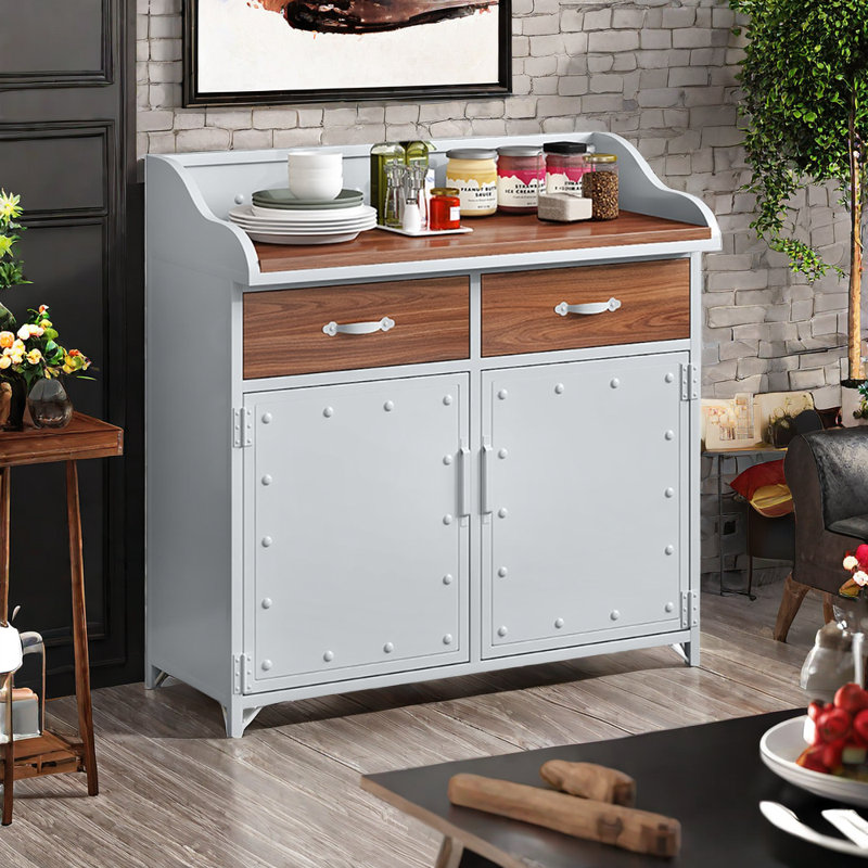 Buffet de 39,37 po Kertrina, Blanc