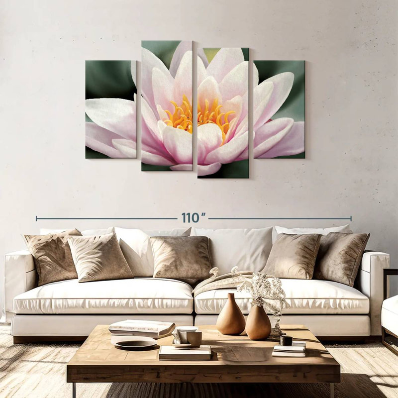 Harnek Serene Water Lily, 48" H x 75" W