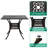 Kolle 4 - Person Patio Dining Set with Square Table , Cushions Included-1188230957
