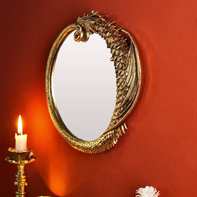Gothic Mythical Dragon Wall Mirror