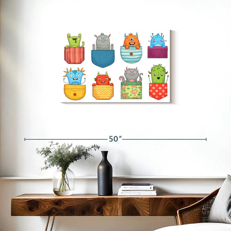Ashelle Pocket Monsters, 20" H x 30" W