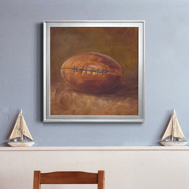 «Rustic Sports IV», reproduction encadrée de qualité supérieure - prête à être accrochée, Toile avec cadre argenté