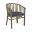 Ensemble de 2 chaises d'extérieur en bois avec coussins, gris foncé, finition grise