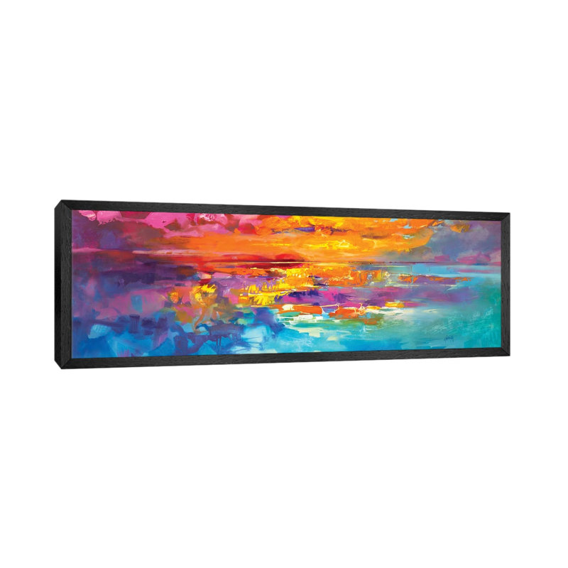 Spectrum Sunrise by Scott Naismith - Panoramic Print on Canvas, Black Floater Framed, 30.48 cm H x 91.44 cm W
