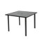5 tables et chaises d'extérieur - Élégante salle à manger de patio avec trou de parasol de table carré en acier pour balcon confortable
