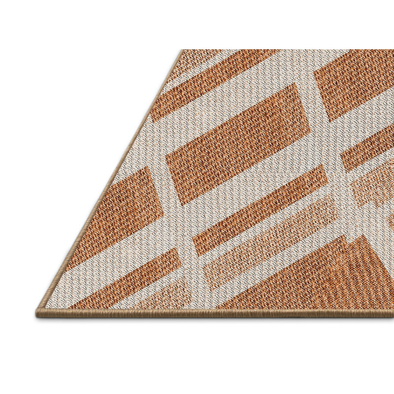 Tapis géométrique brun, Rectangle 8 pi x 12 pi